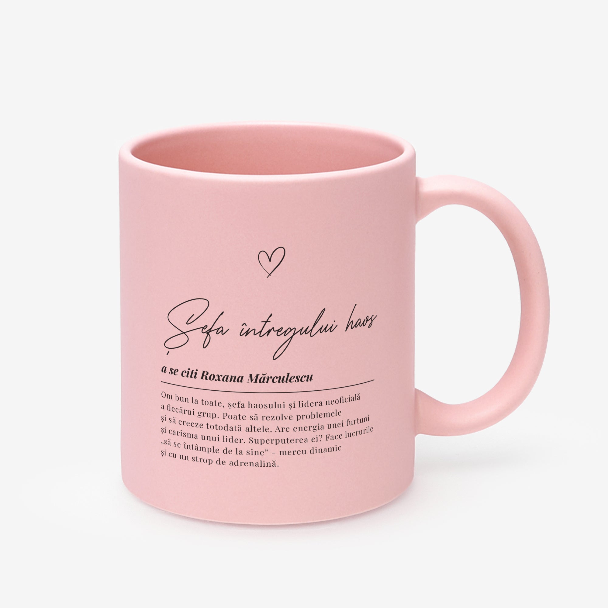 Cană roz pentru ea - Sefa Haosului