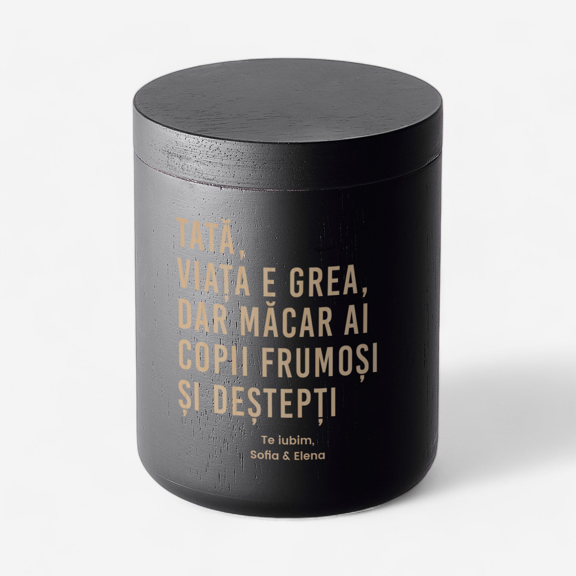 Lumânare gravată - cadou amuzant pentru tata