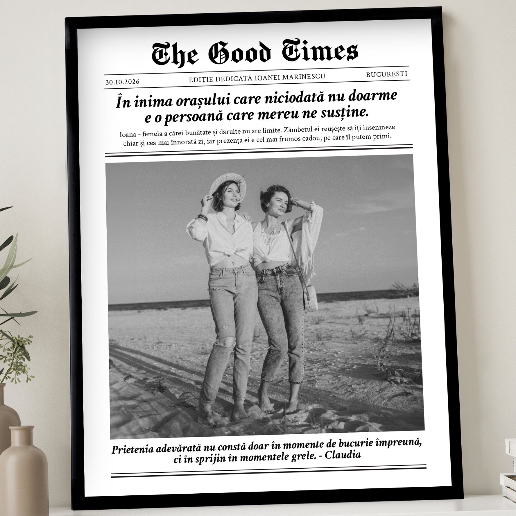 Personalizowany plakat dla przyjaciółki - The Good Times prezent dla przyjaciółki plakat personalizowany