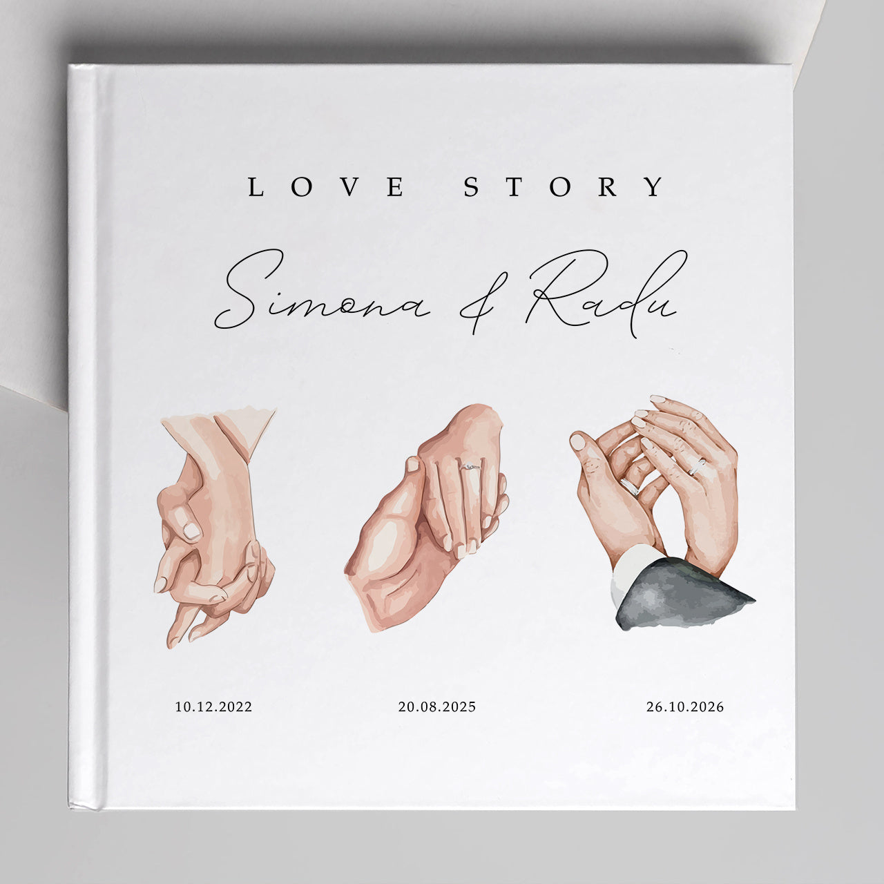 Felicitare de oaspeți de nuntă personalizată – Love Story