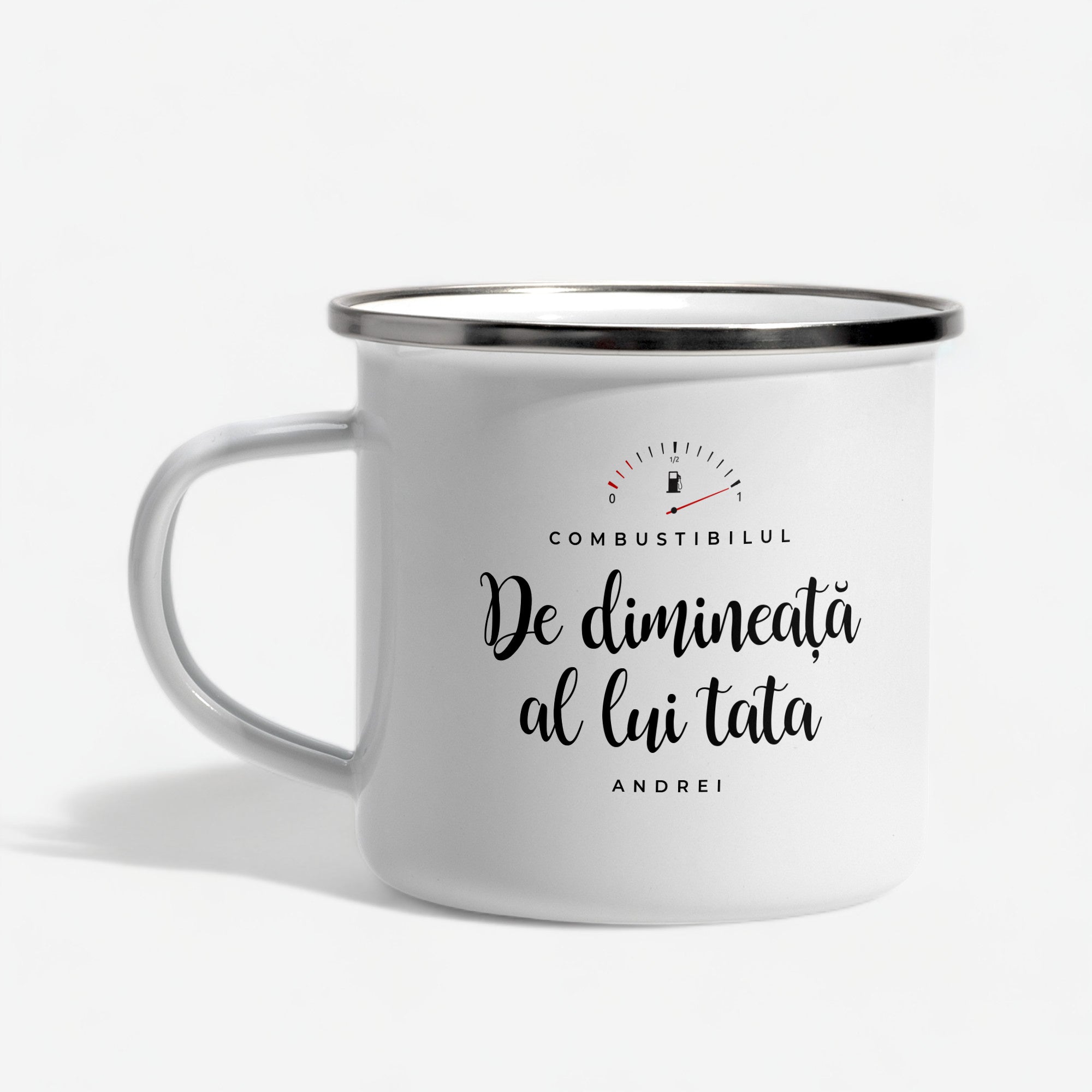 Kubek emaliowany dla taty - śmieszny prezent dla taty prezent na dzień taty personalizowany kubek