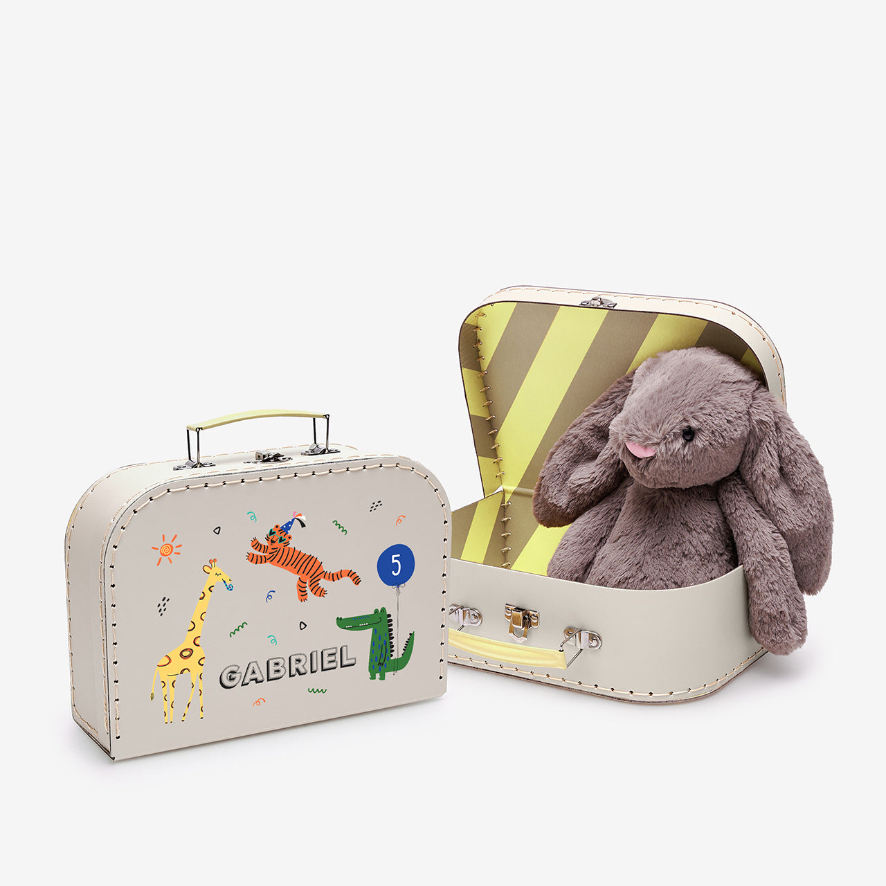 Walizka tekturowa - prezent urodzinowy dla dziecka prezent dla dziecka personalizowana walizka