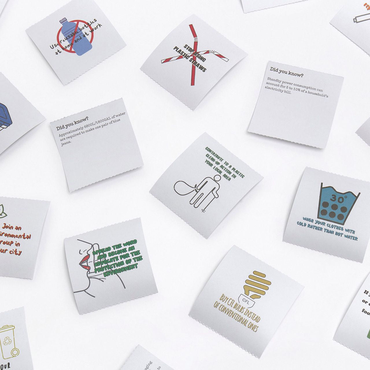 Set de cartonașe cu 30 de provocări ecologice – Go Green