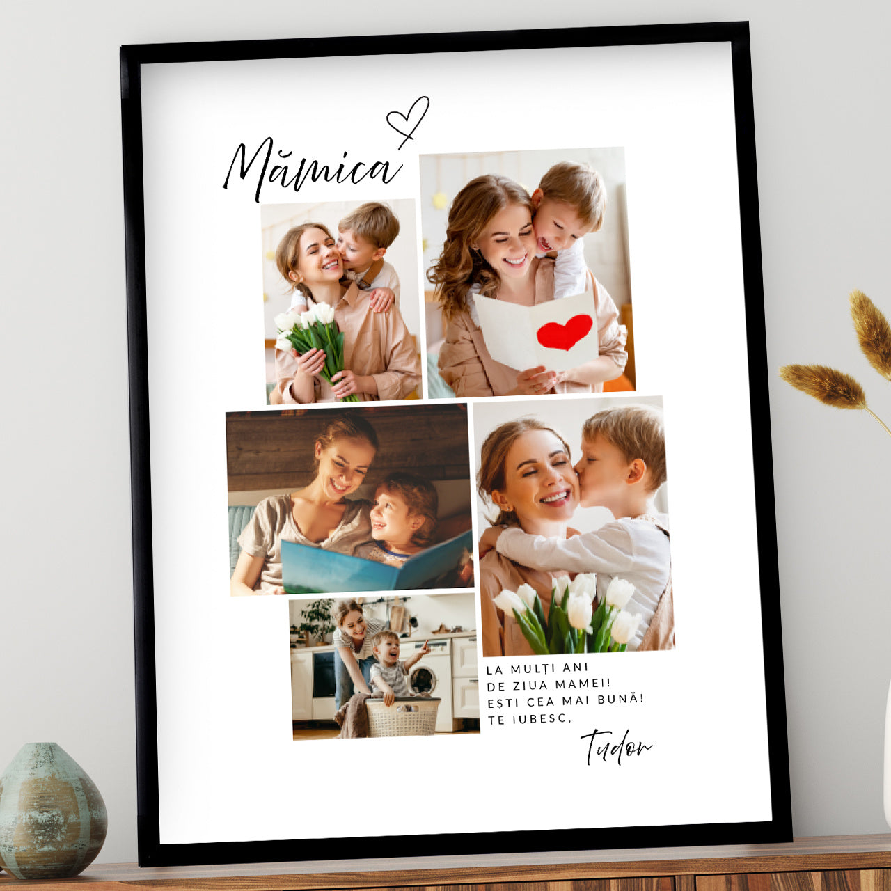 Plakat ze zdjęciami na Dzień Mamy plakat na Dzień Mamy prezent dla mamy na Dzień Mamy