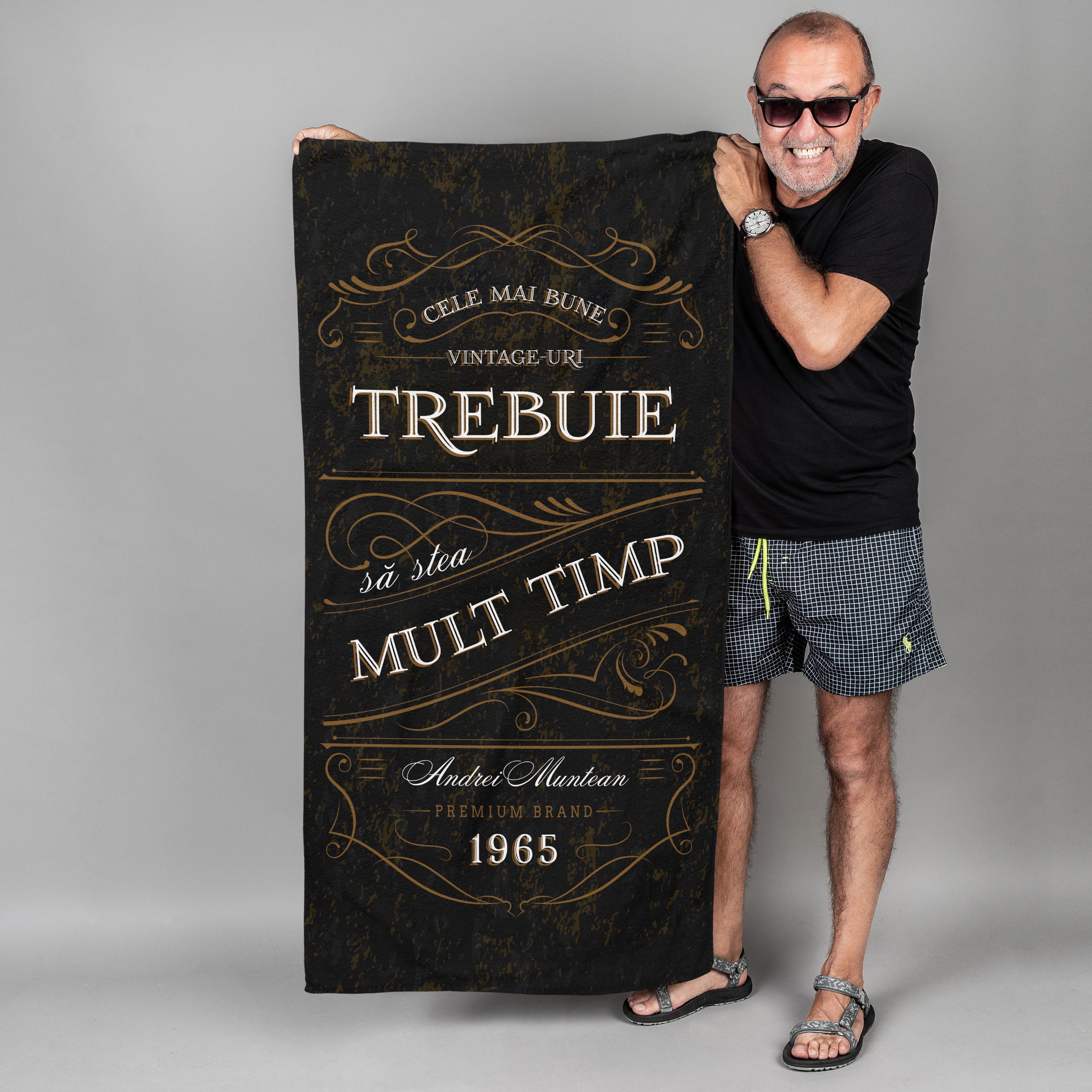 Ręcznik z oryginalnym nadrukiem - prezent dla miłośnika whisky prezent dla niego na urodziny