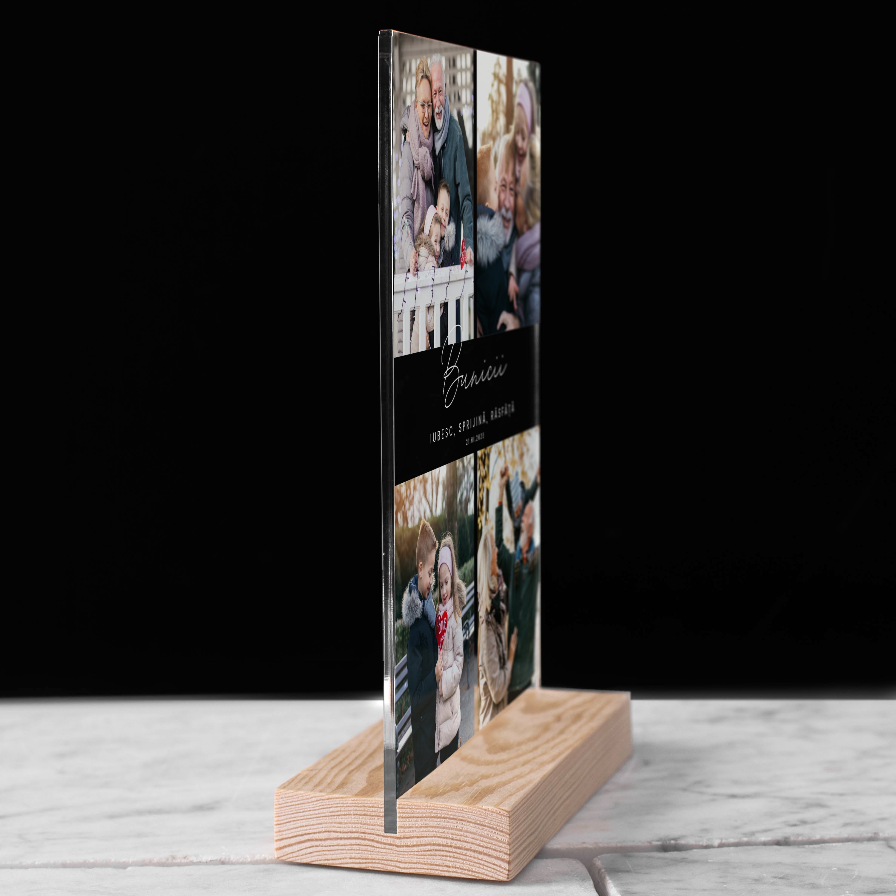 Statuetka na DZIEŃ BABCI I DZIADKA prezent ze zdjęciami prezent na Dzień Babci i Dziadka