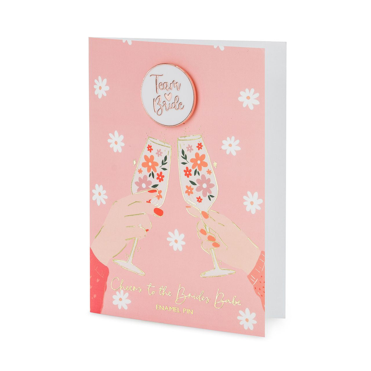 Felicitare cu insignă pentru petrecerea burlăcițelor