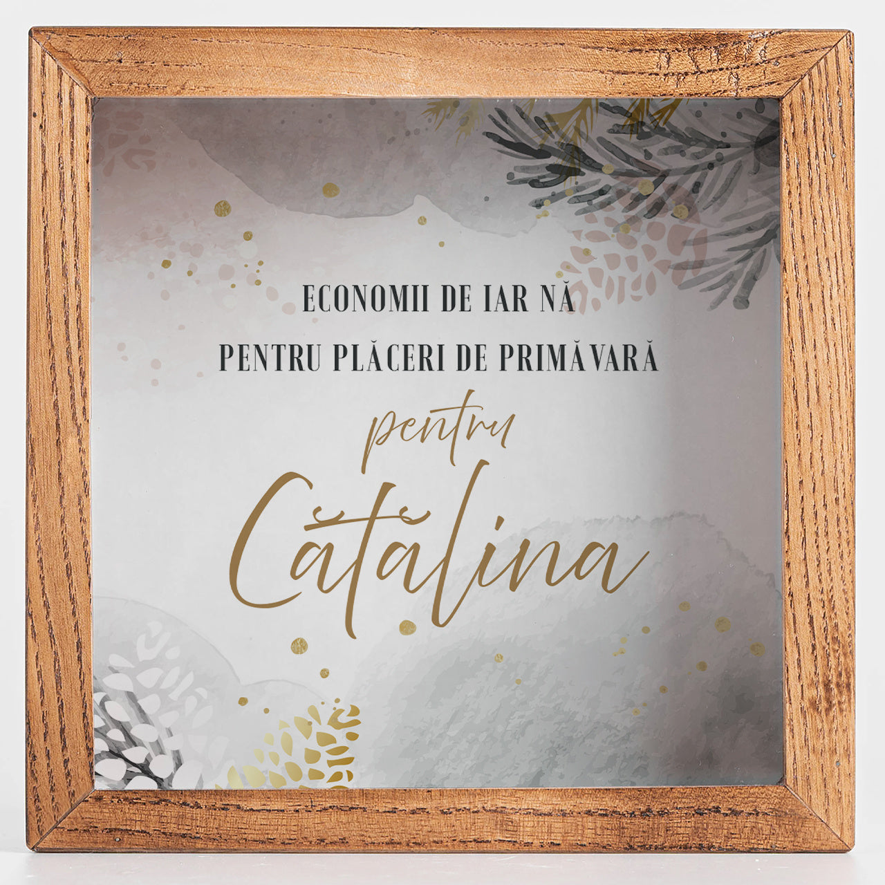 Pușculiță tip cutie - cadou de sărbători pentru o colegă 