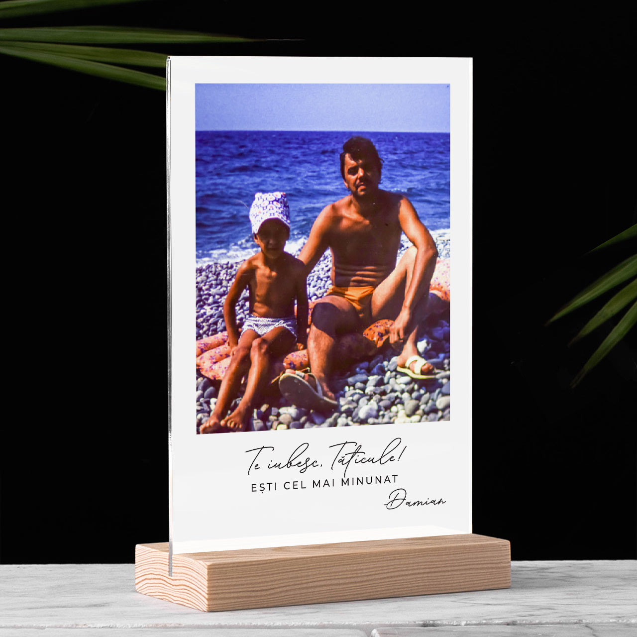 Statuetă cu fotografie pentru tată