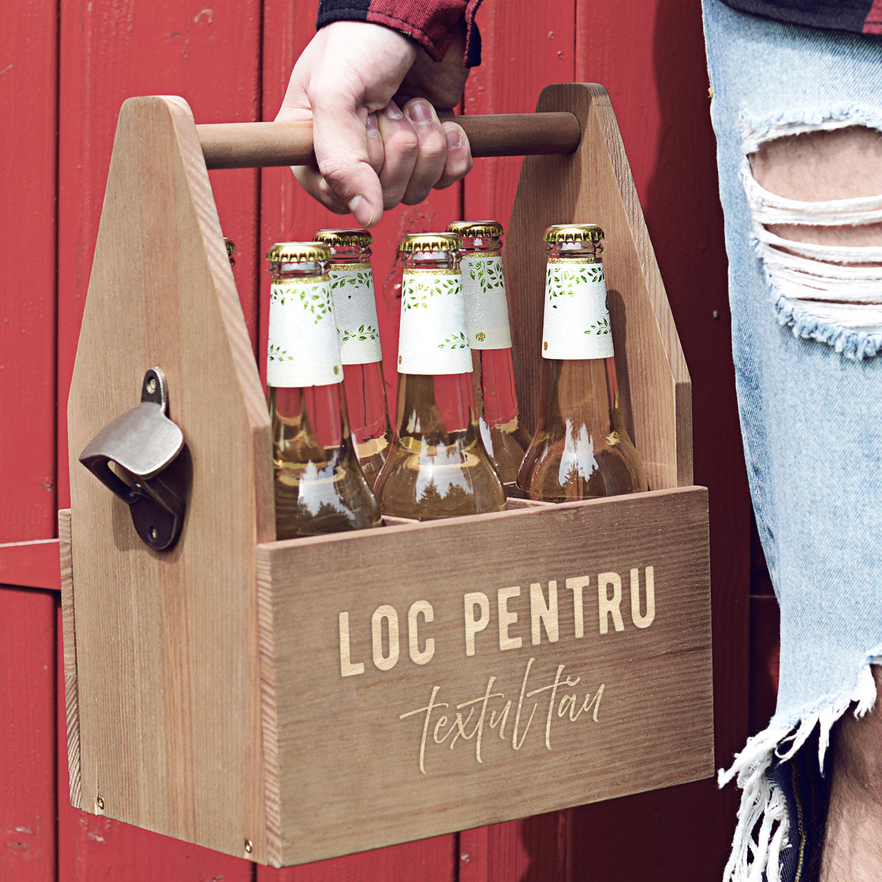 Nosidło na piwo z grawerem - uniwersalny prezent dla mężczyzny skrzynka na piwo prezent dla chłopaka 