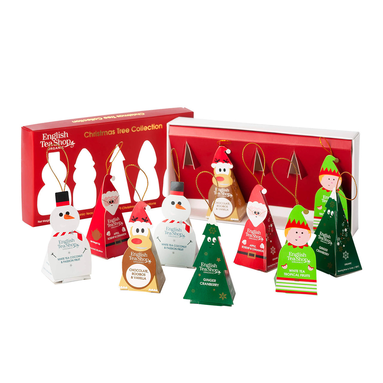 Świąteczne herbaty Zawieszki na choinkę zestaw herbat zestaw herbat na prezent zestaw świątecznych herbat