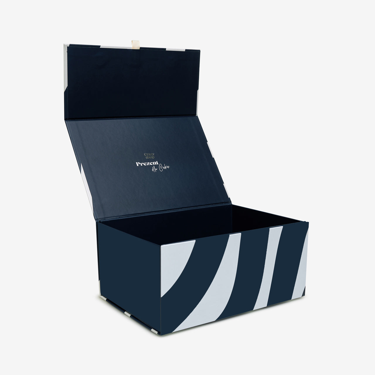 Cutie cadou albastru închis cu închidere magnetică, 28x20 cm