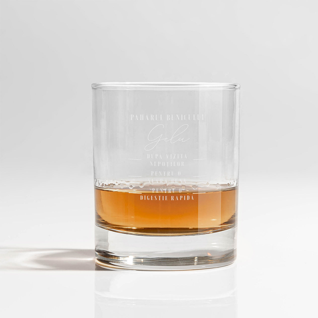 Pahar personalizat de whisky - Scară - cadou pentru bunic