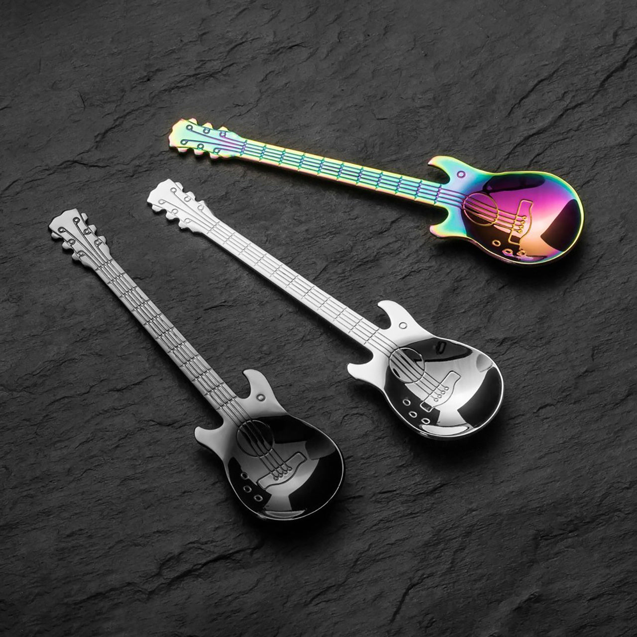 Set 3 lingurițe în formă de chitară