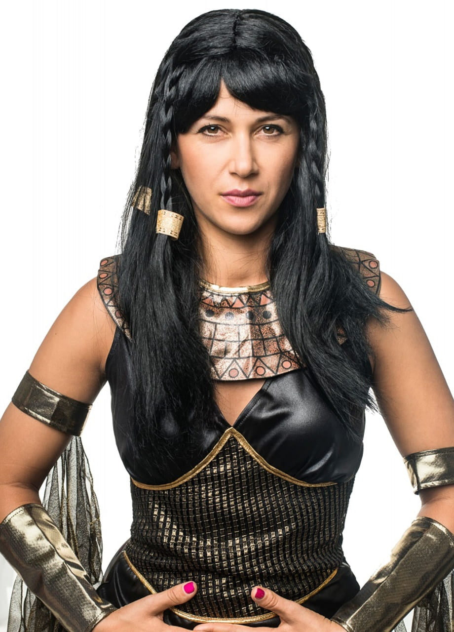 Perucă pentru femei neagră CLEOPATRA