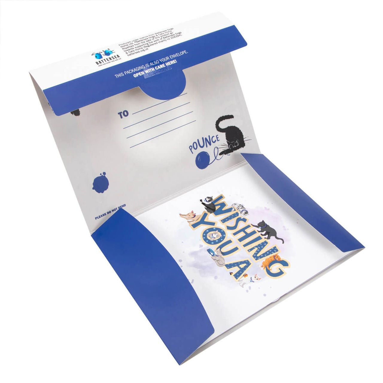 Felicitare pliabilă cu pisici – Happy Birthday