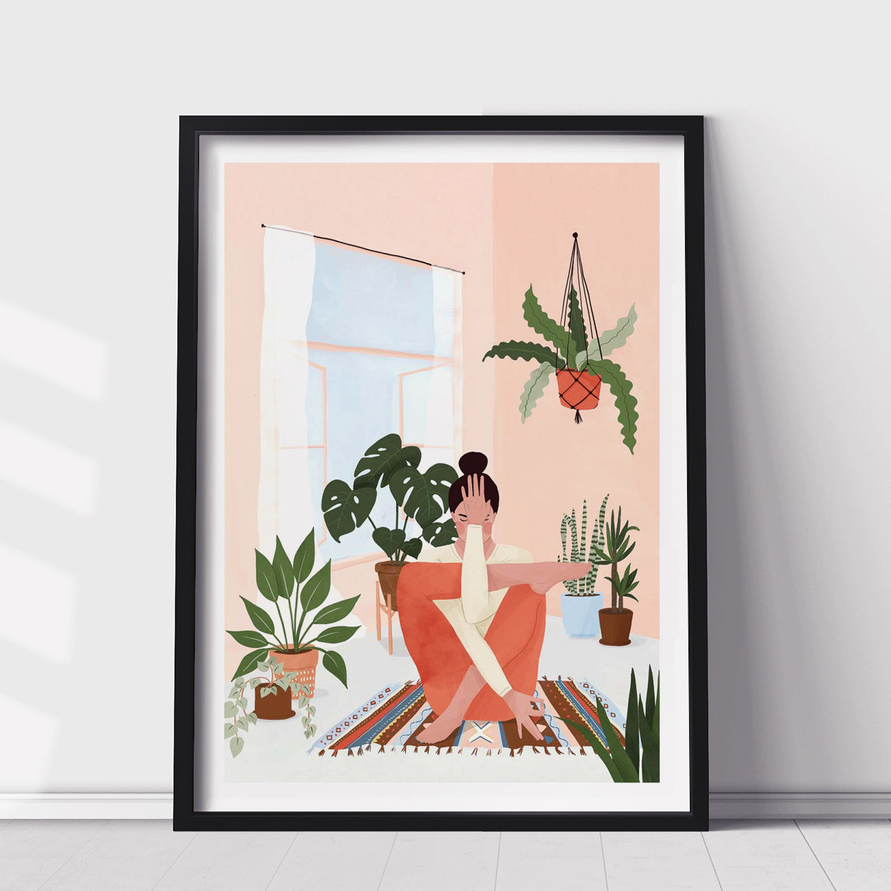 Poster cu plante – Yoga și plante (30x40 cm)
