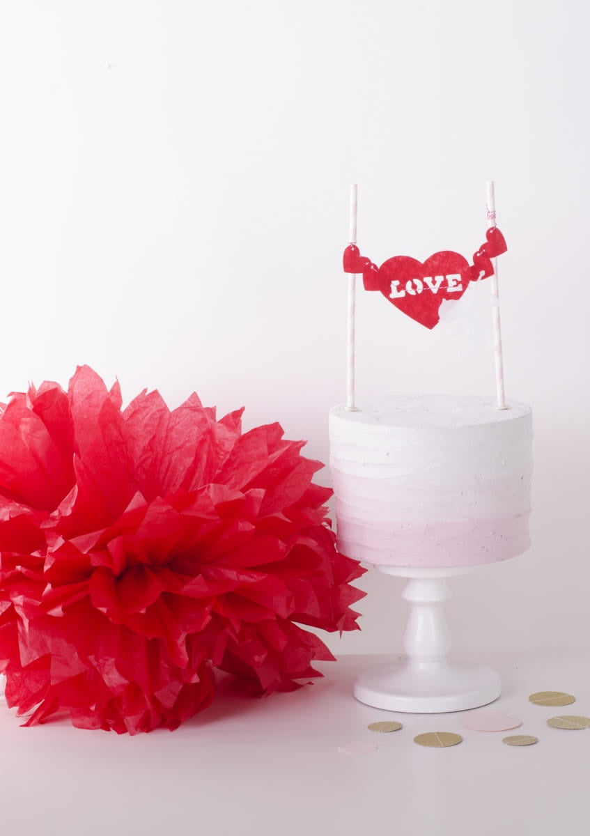 Topper pentru tort LOVE ornament walentynkowa