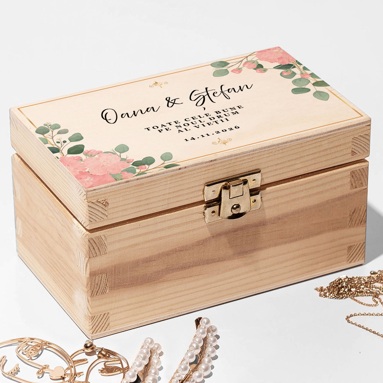 Personalizowane pudełko na pieniądze - ślub pudełko na koperty ślubne prezent dla pary młodej