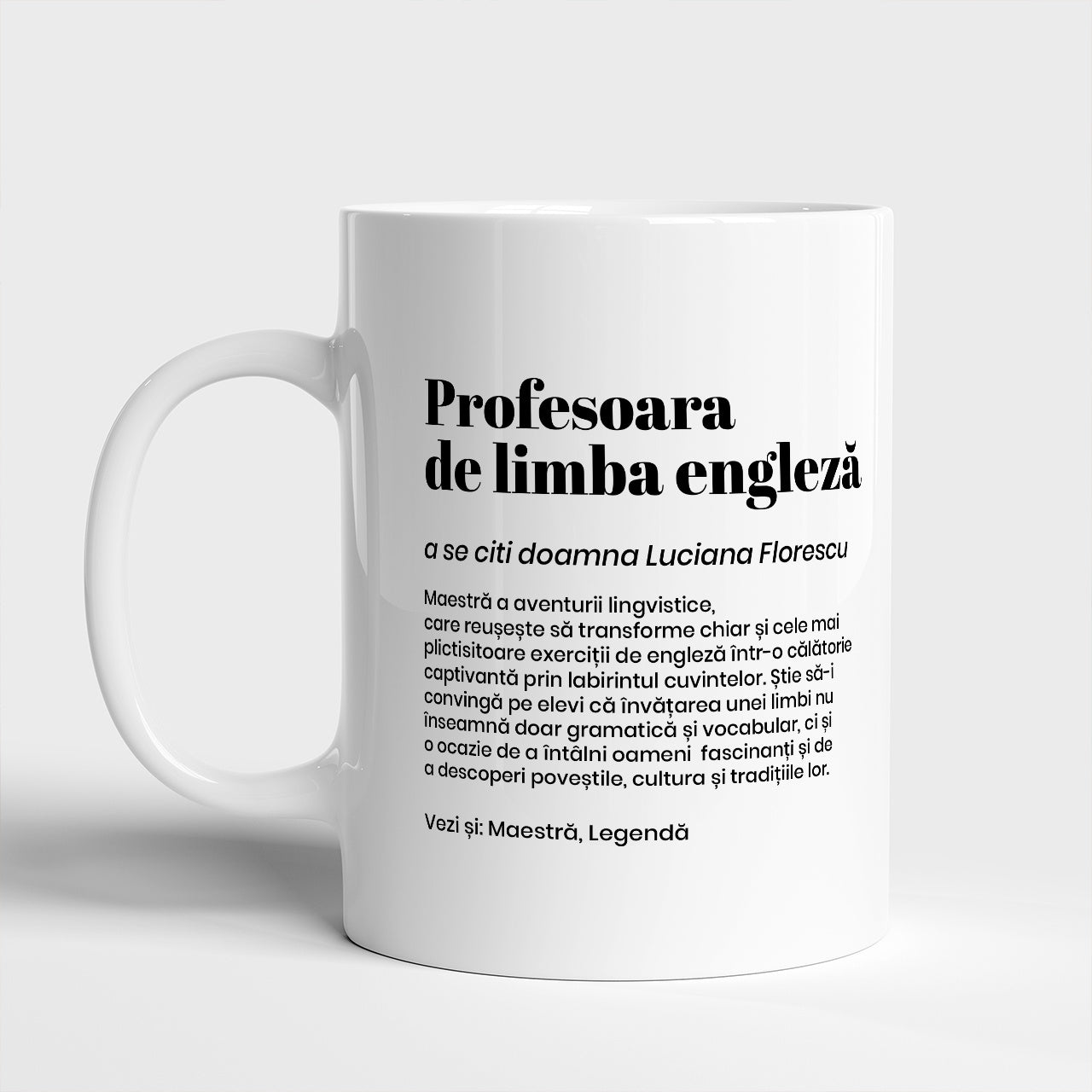 Cană pentru profesorul de limba engleză