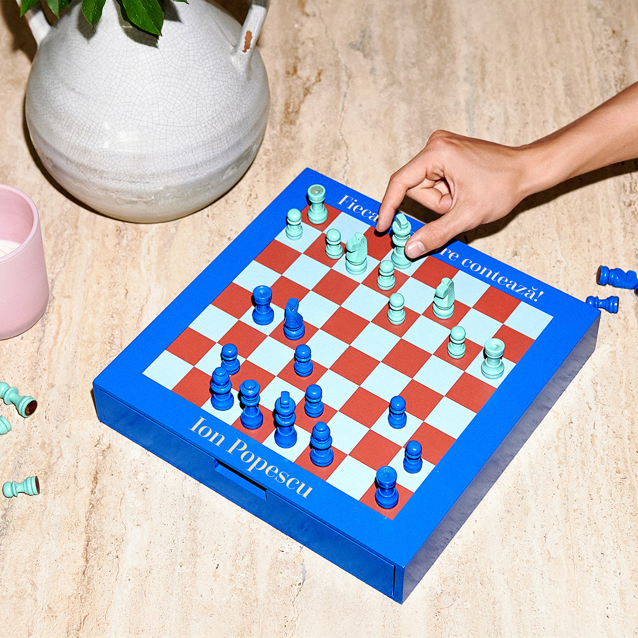 Tablă de șah Fiecare Mutare Contează - cadou pentru un șahist