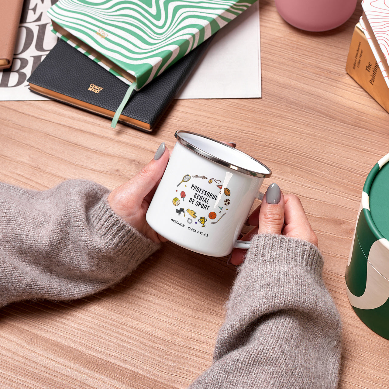 Cană personalizată pentru profesorul de sport