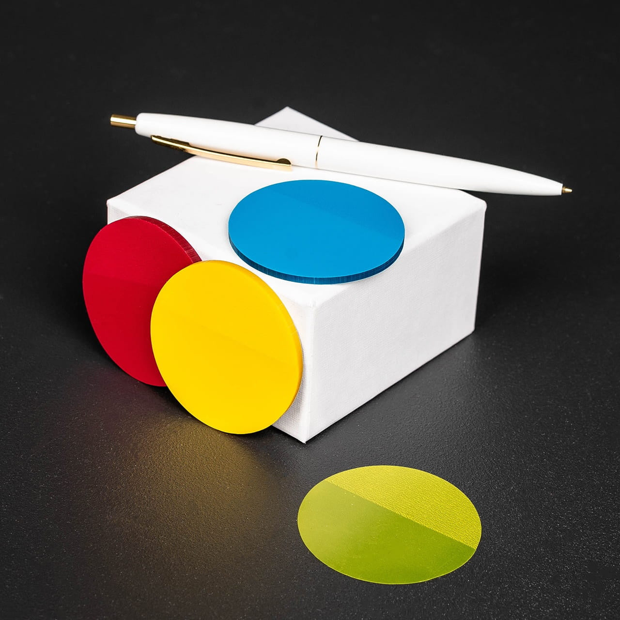 Bloczek karteczek CMYK upominek dla grafika karteczki samoprzylepne prezent dla kolegi z pracy