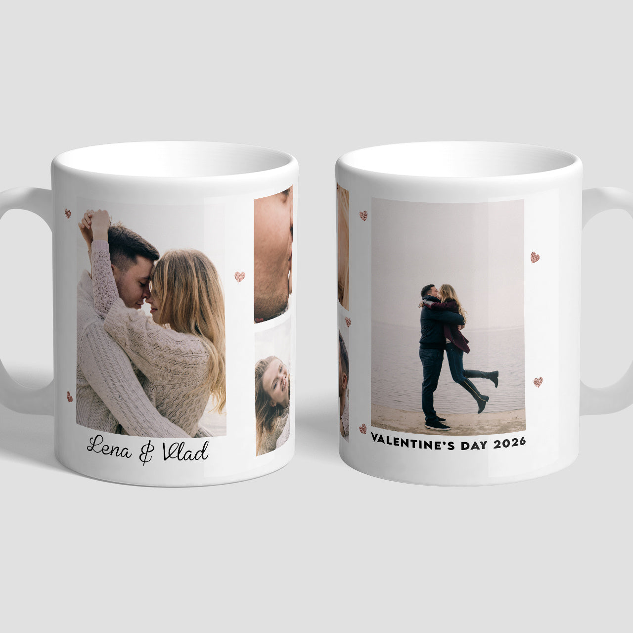 Kubek na Walentynki KOLAŻ ZDJĘĆ upominek walentynkowy dla niej kubek walentynkowy prezent na Walentynki 