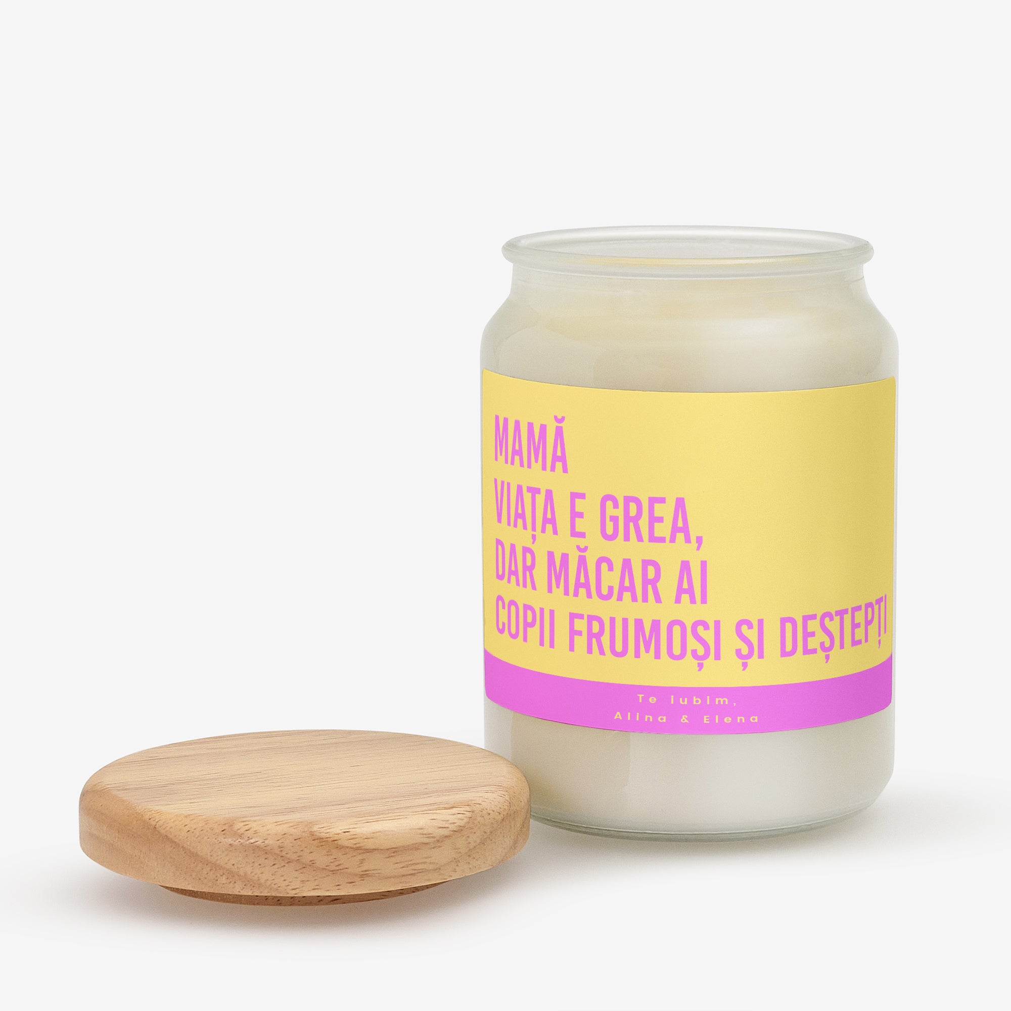 Lumânare personalizată pentru mamă