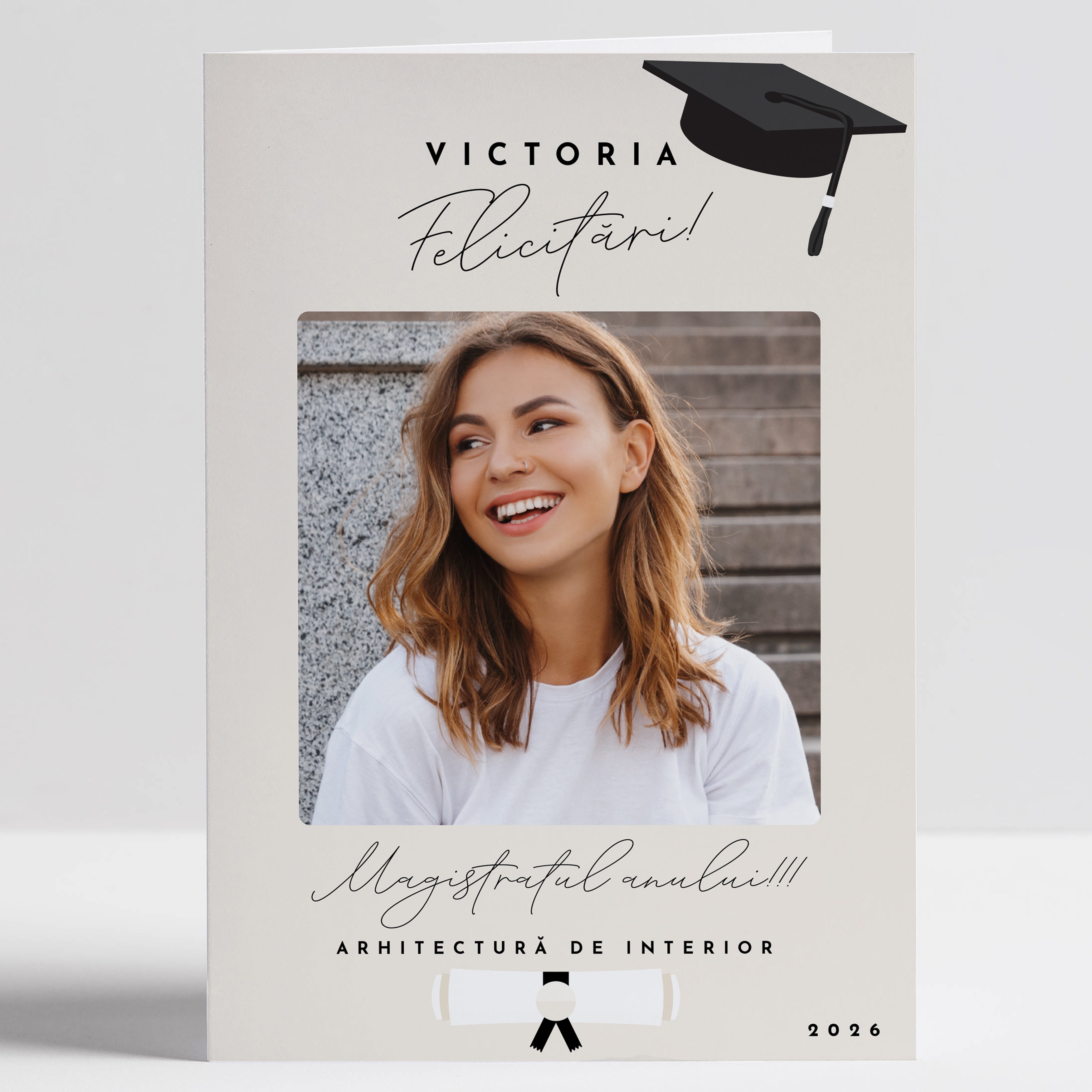 Felicitare personalizată cu felicitări pentru magistru