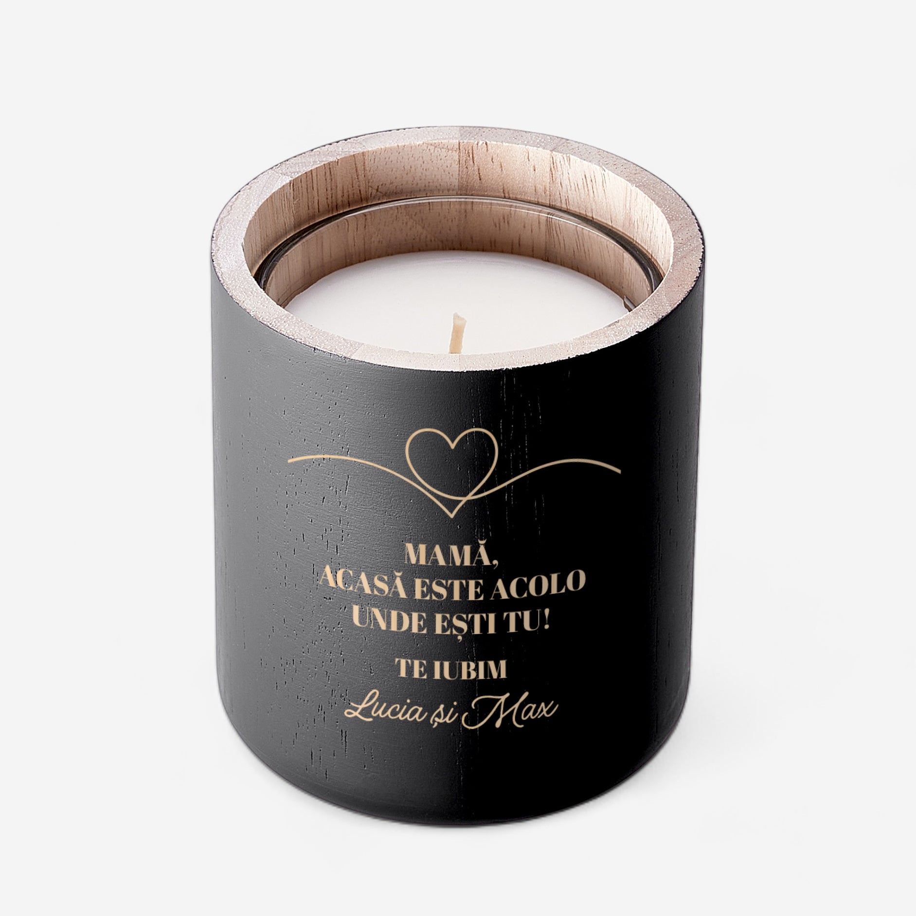 Lumânare gravată pentru mamă