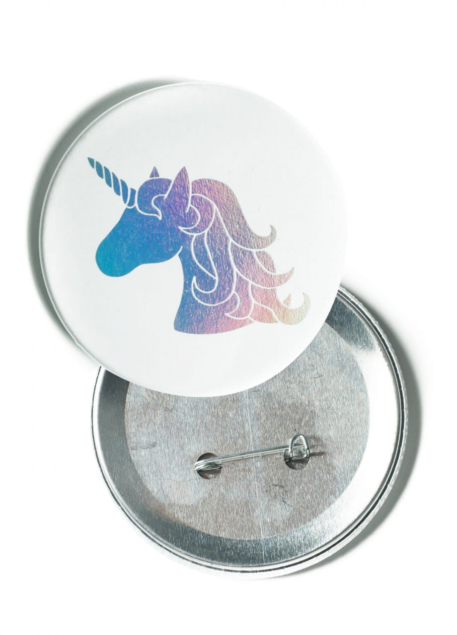 Insignă UNICORN 5 cm holografică