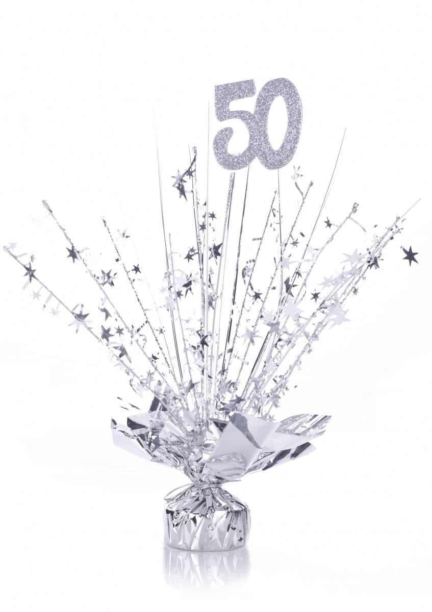 Argintie decorațiune pentru masă pentru aniversarea de 50 ani