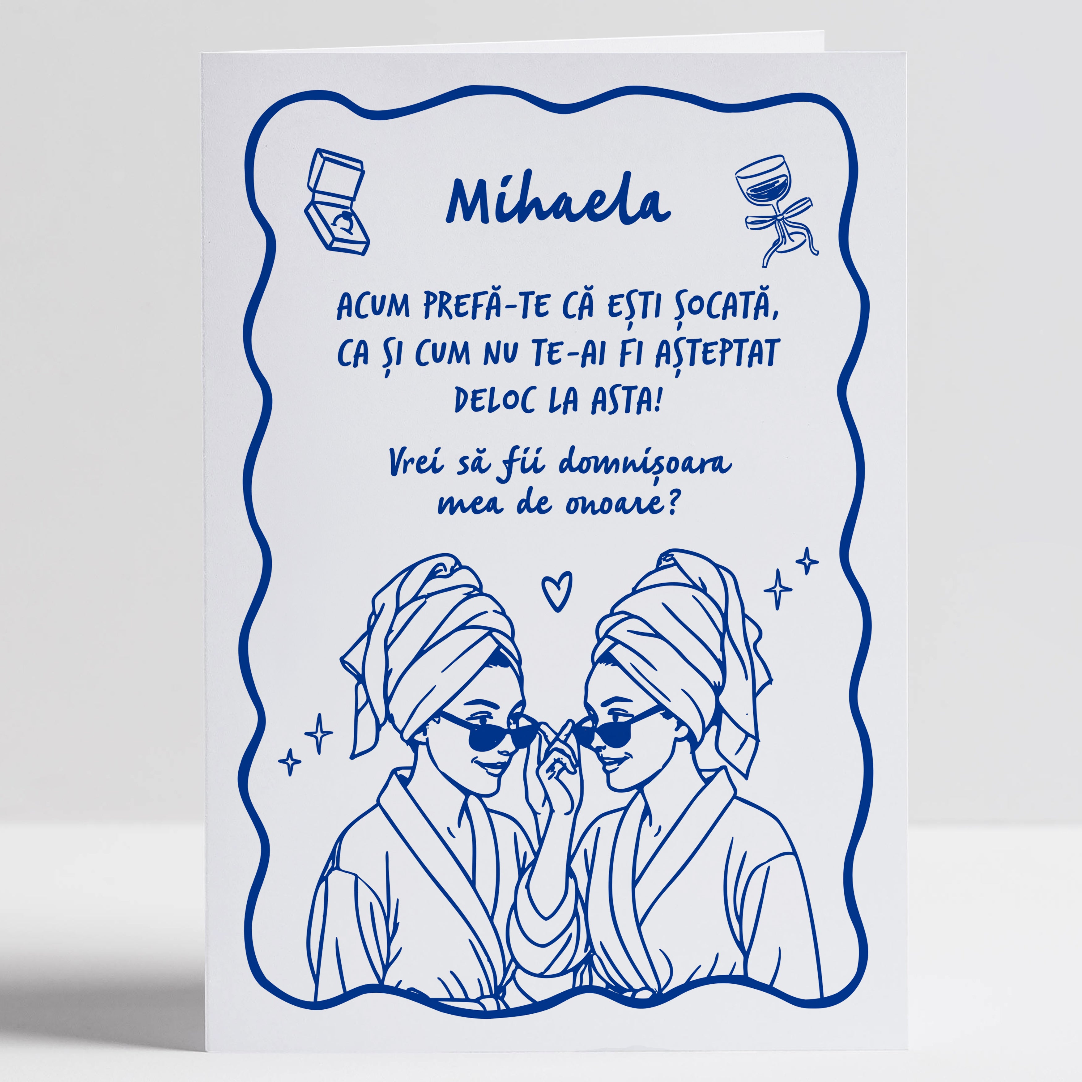 Kartka dla świadkowej - prośba o świadkowanie kartka personalizowana zapytanie o świadkowanie