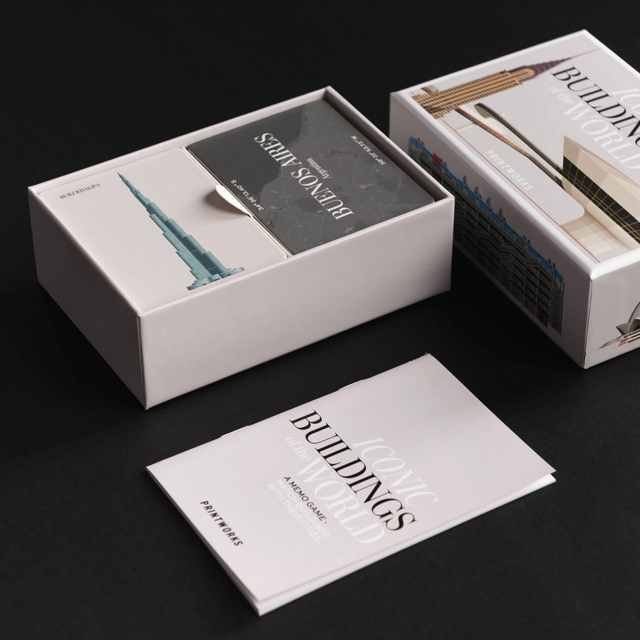 Gra w pamięć Iconic Buildings gra memory gra rodzinna prezent dla architekta prezent na parapetówkę