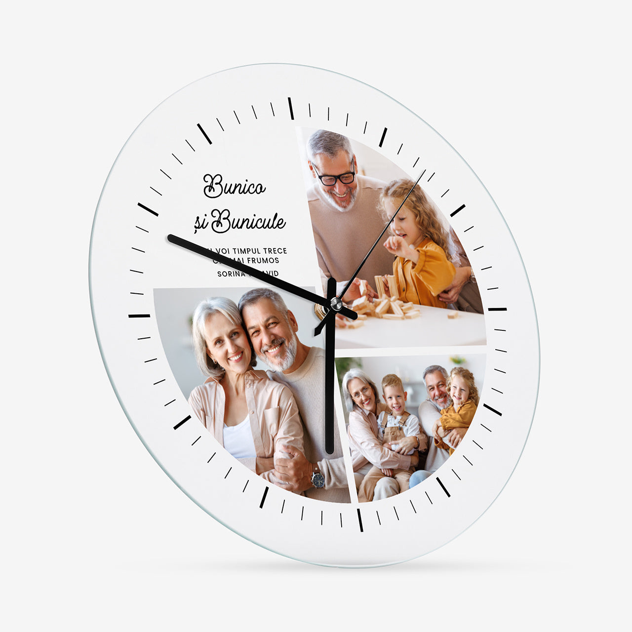 Personalizowany zegar - PREZENT DLA BABCI I DZIADKA zegar na Dzień Babci i Dziadka 