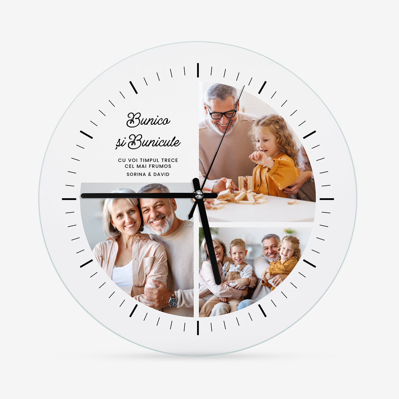 Personalizowany zegar - PREZENT DLA BABCI I DZIADKA zegar na Dzień Babci i Dziadka 