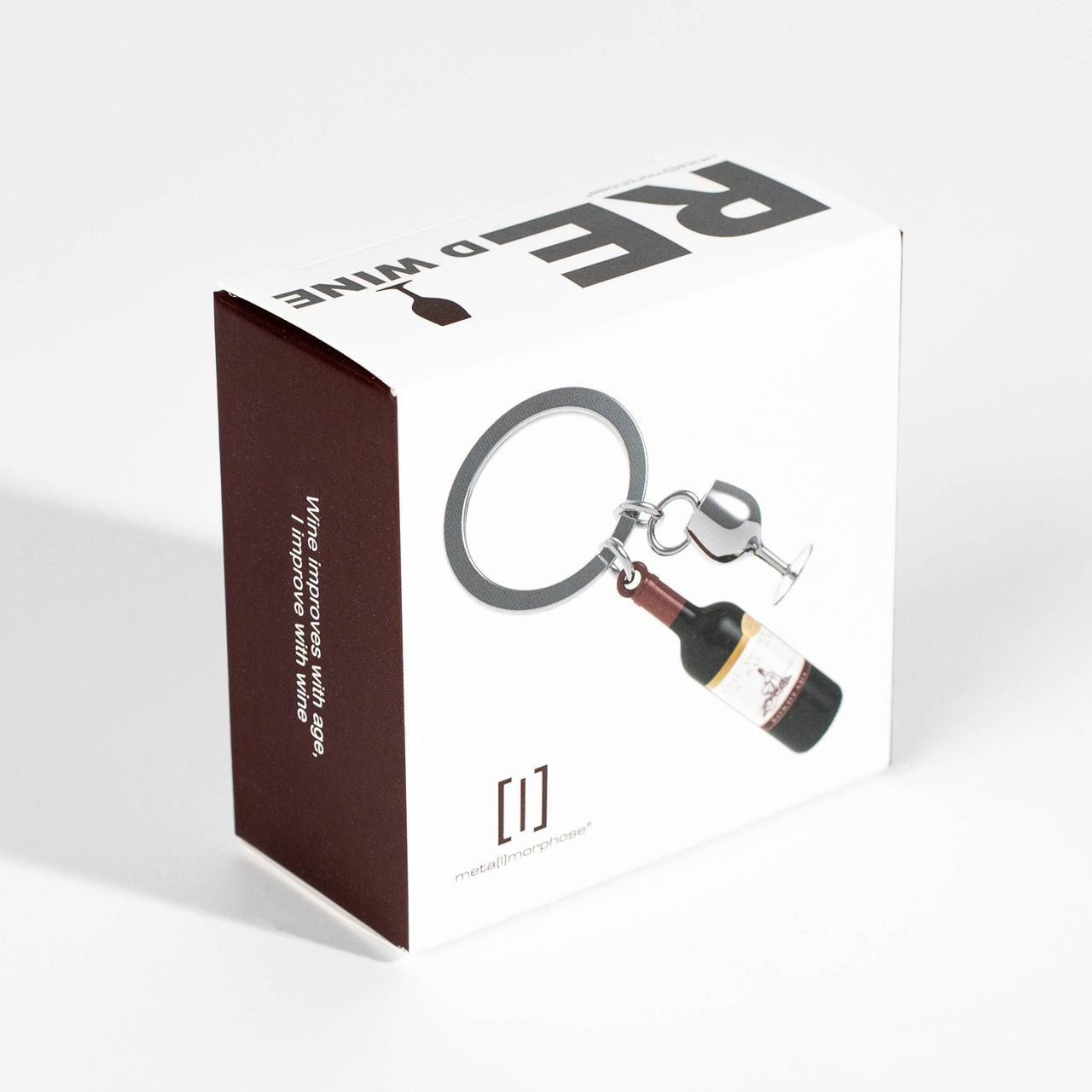 Breloc vin și pahar - cadou pentru iubitoarea de vin