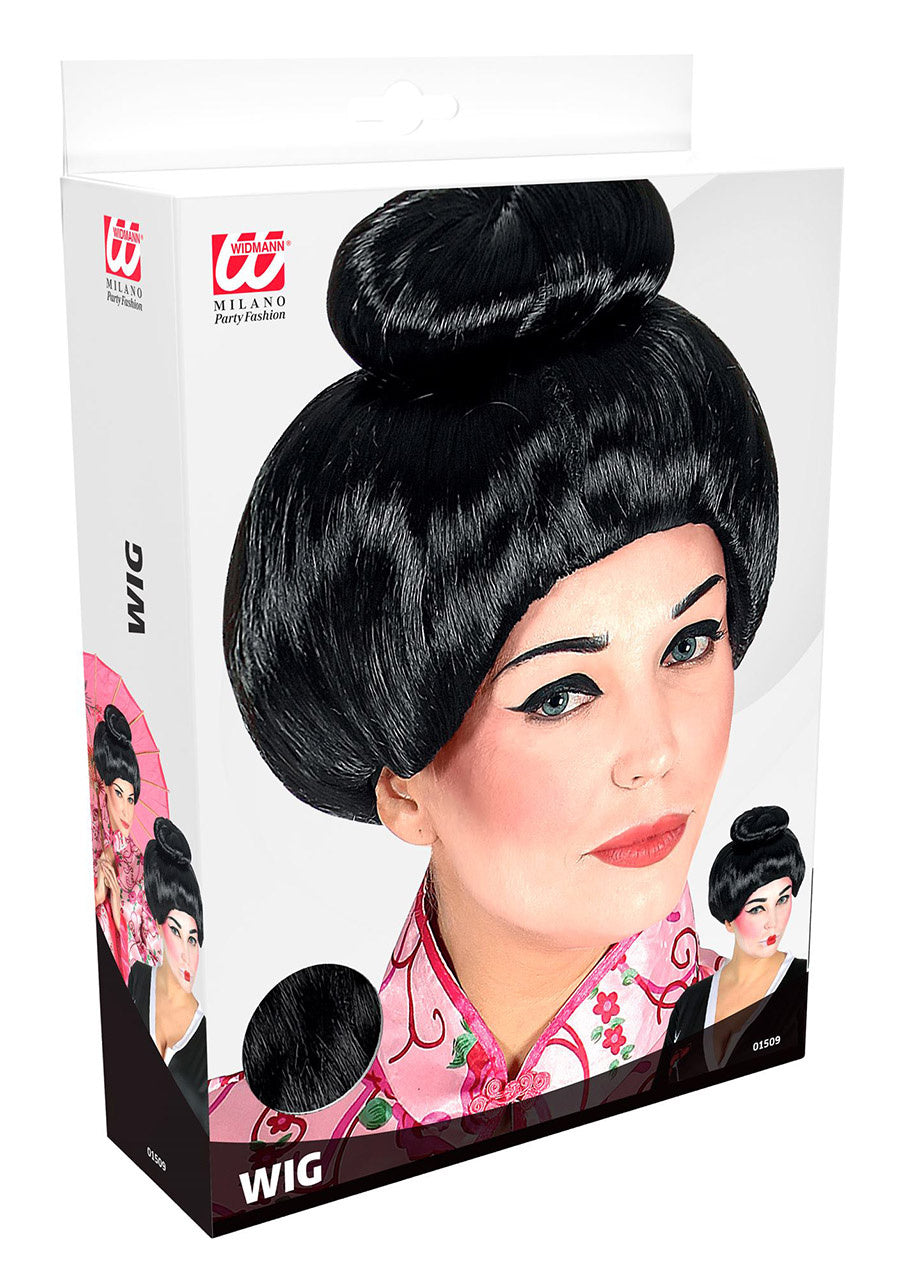 Perucă neagră Japonki GEISHA