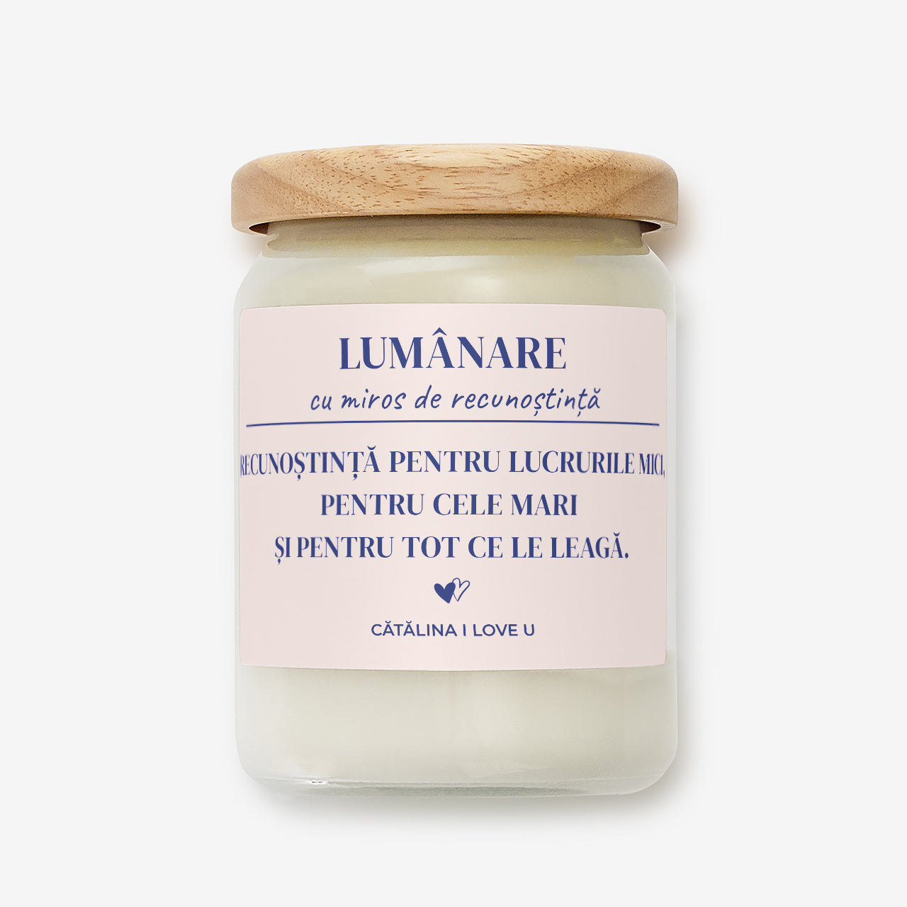 Lumânare personalizată - cadou original drept mulțumire